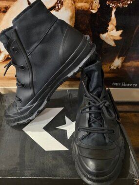 Converse Chuck Taylor COMBAT MC18 High Black GTX Gore-Tex 165946C Mens Sz 10 NEW
